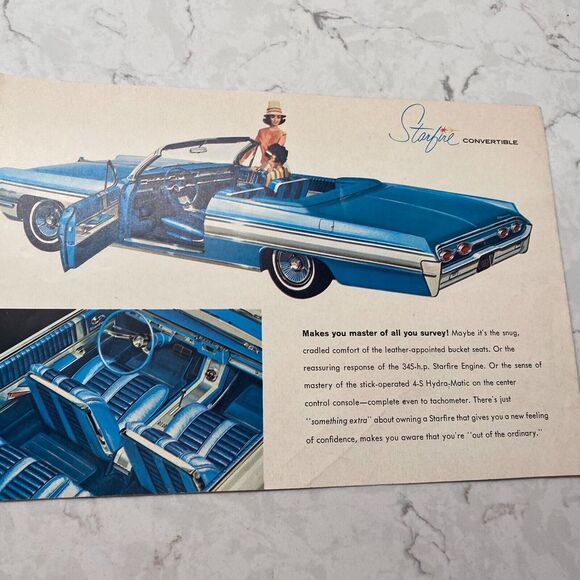 1962 Oldsmobile Starfire Hardtop and Convertible Automobile Sales Brochure - Picture 3 of 6